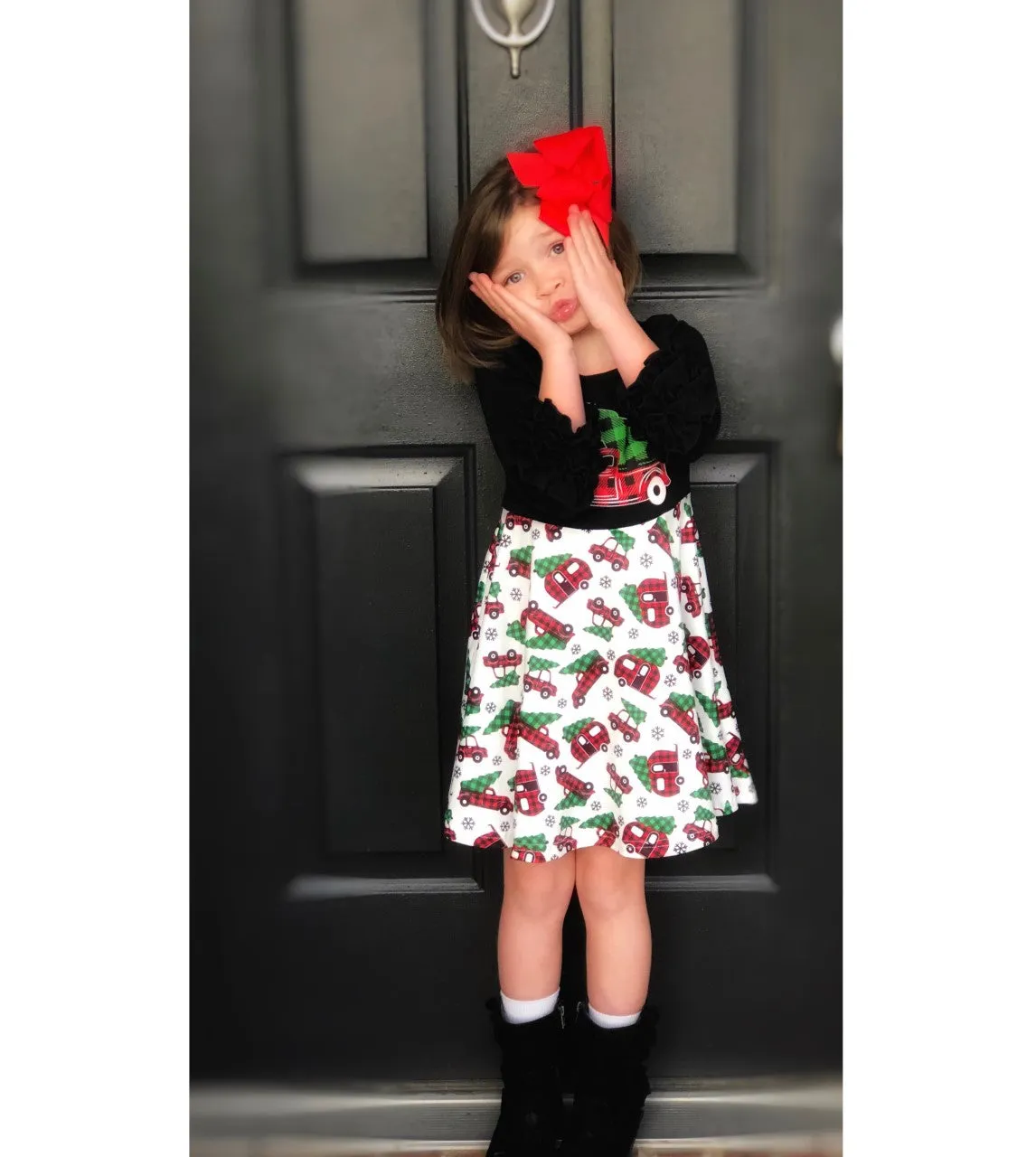 Christmas Tree Farm twirl dress