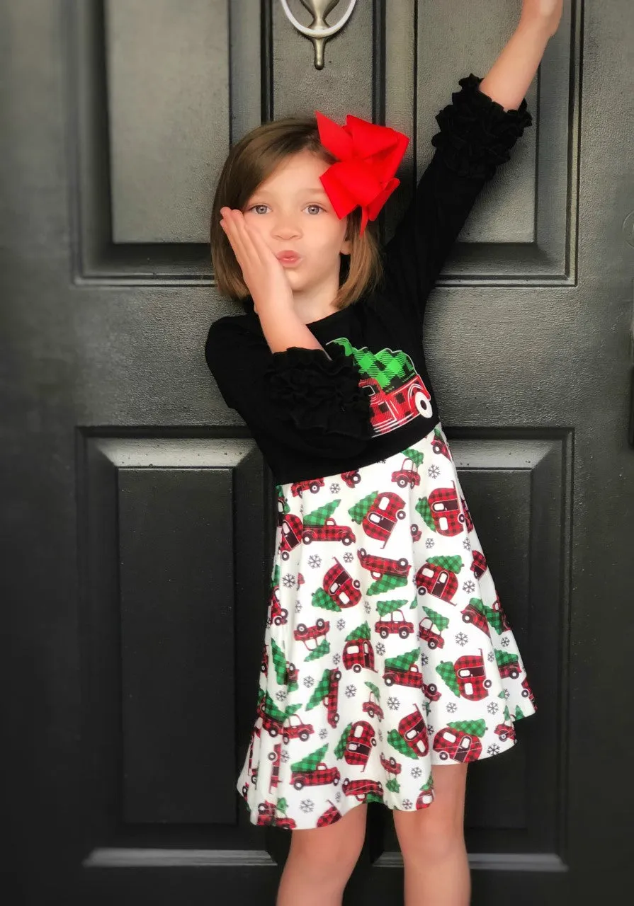 Christmas Tree Farm twirl dress