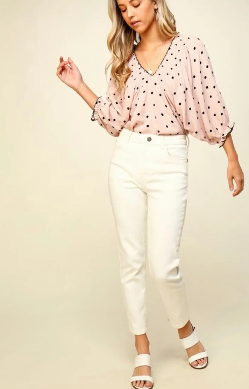 Cindy in Ivory Blouse