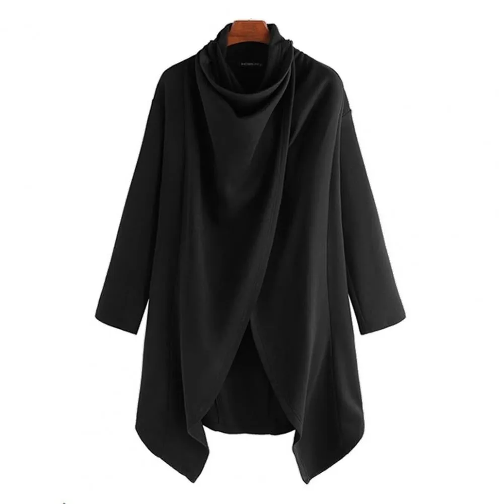 Coldproof Autumn Winter Relaxed Fit High Collar Cloak Coat for Trip