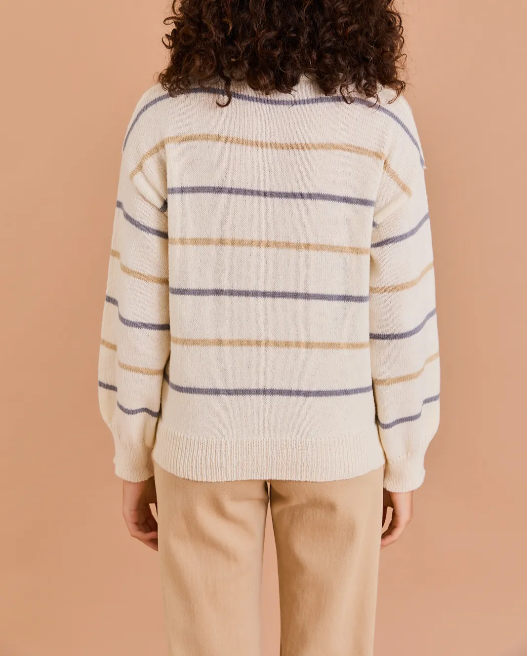 Colette Long Sleeve Striped Sweater