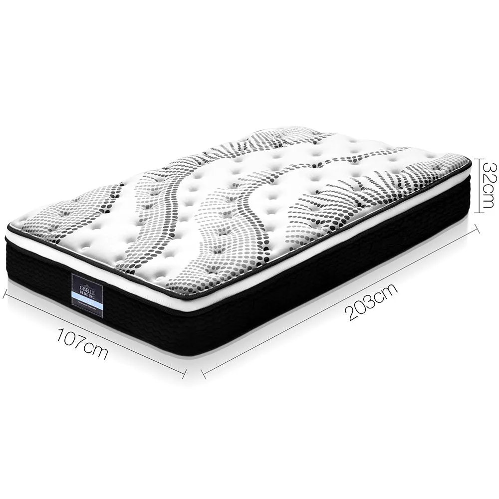 Como Euro Top Pocket Spring Mattress 32cm Thick - King Single