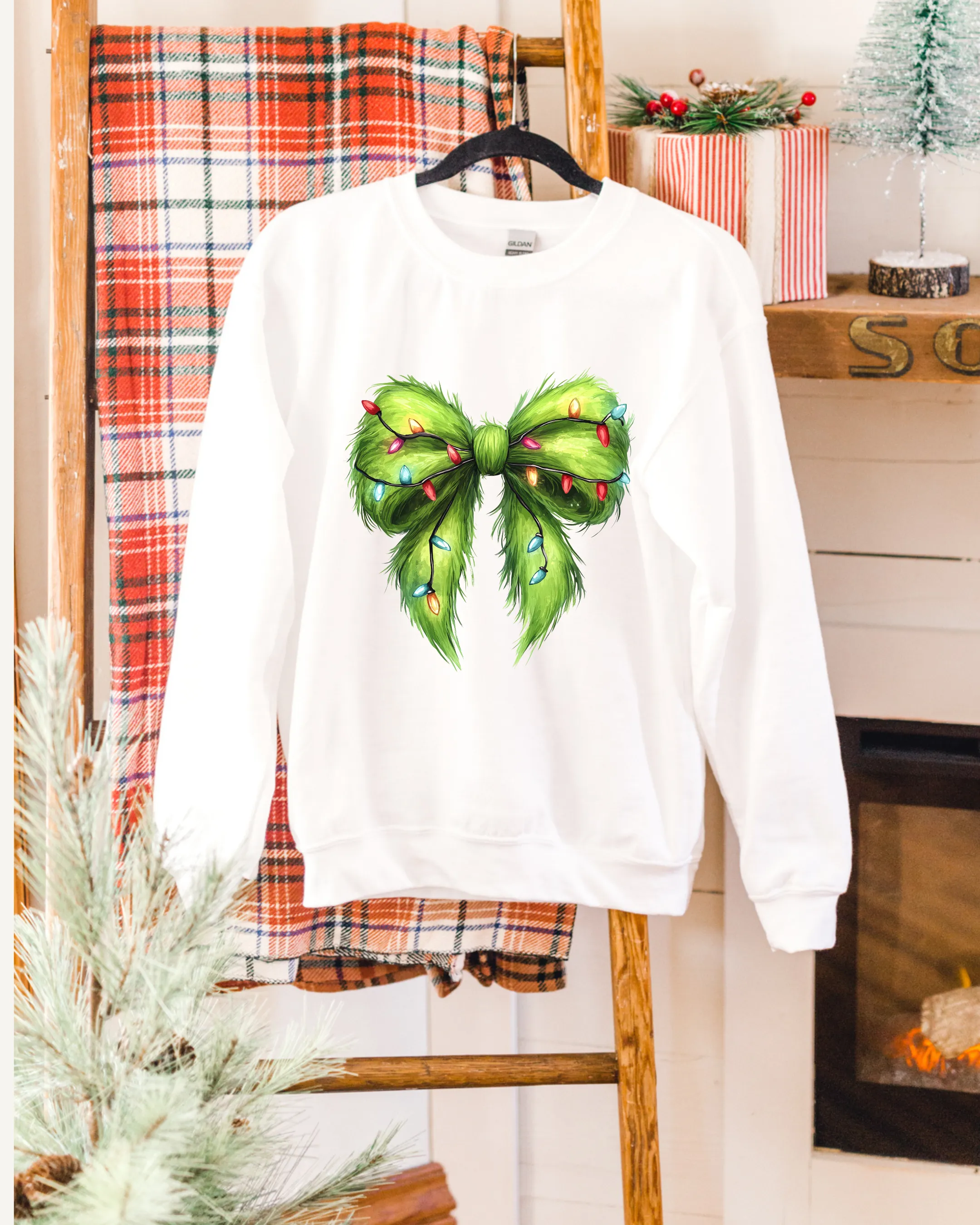 Coquette Bow Wrapped in Lights Sweater