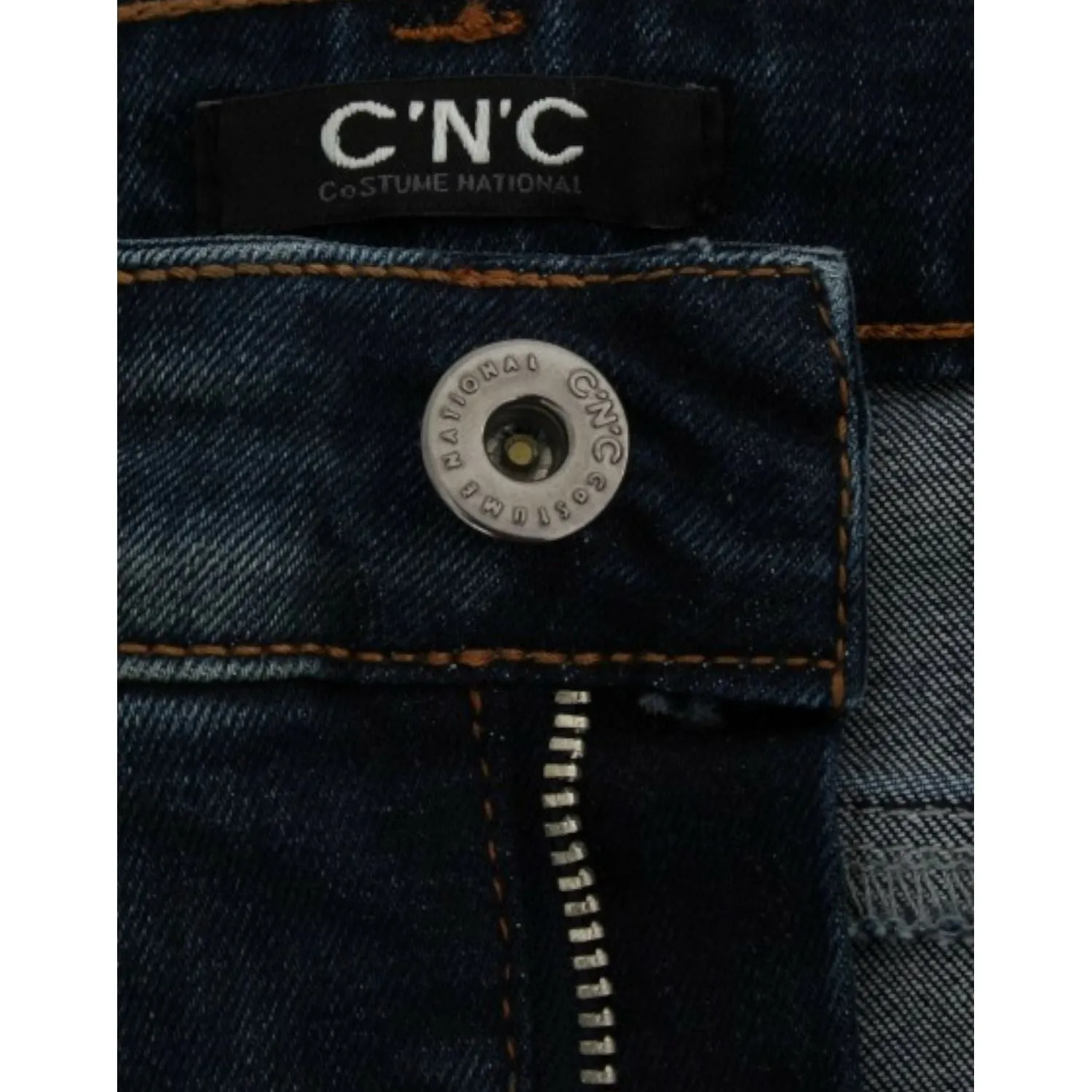 Costume National Chic Blue Straight Leg Designer Jeans