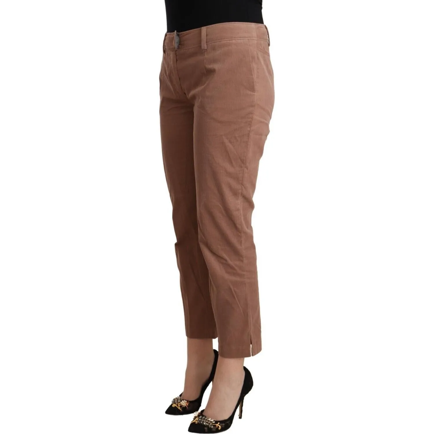 Costume National Chic Tapered Cropped Mid Waist Pants