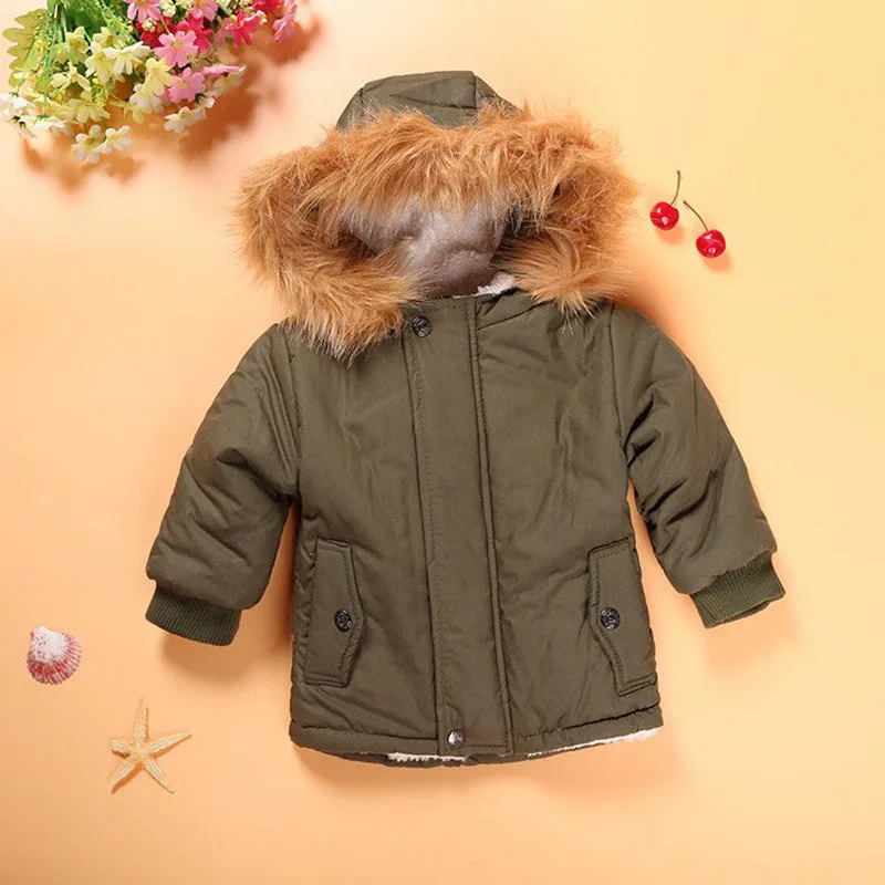 Cotton Padded  Warm Hooded Coat for Winter in Army Green - Free Shipping to N.A.