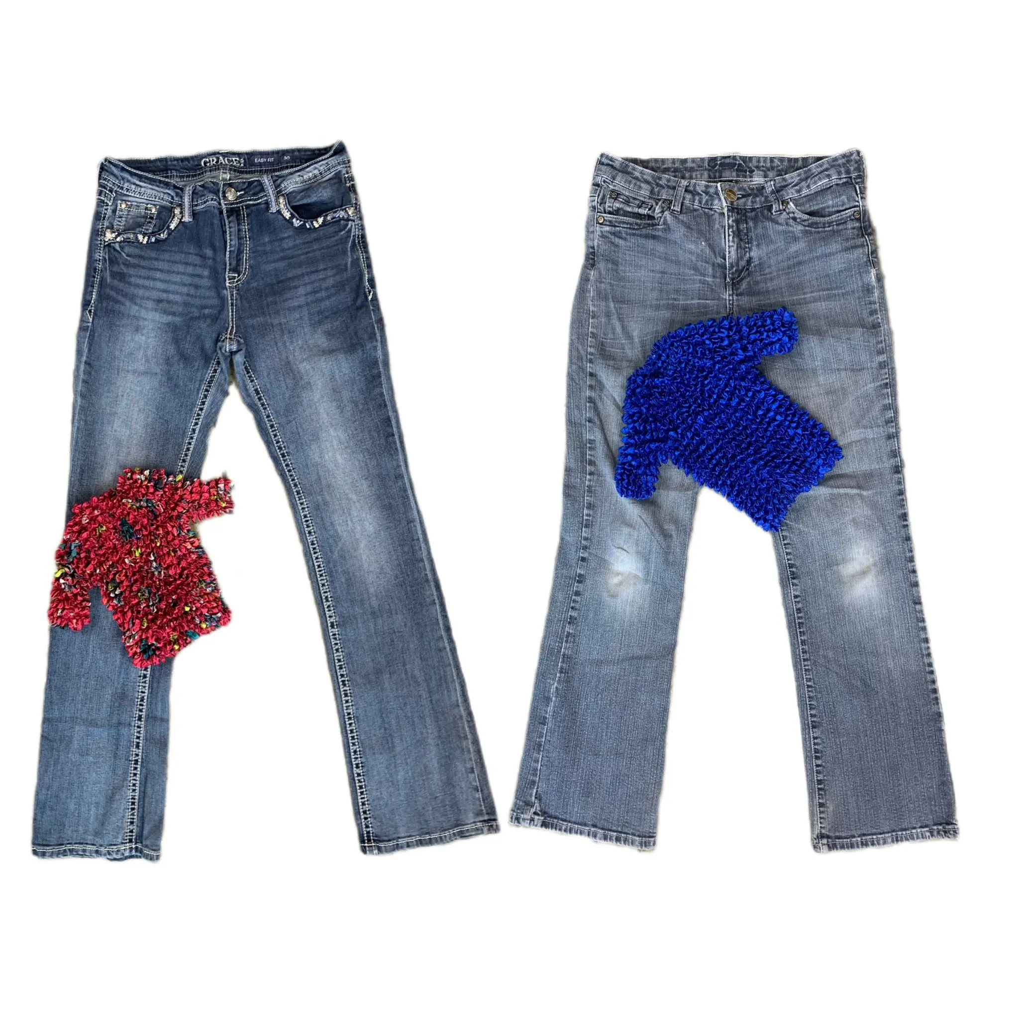 Denim dream-Bubble top and denim jeans combo (NS-236)