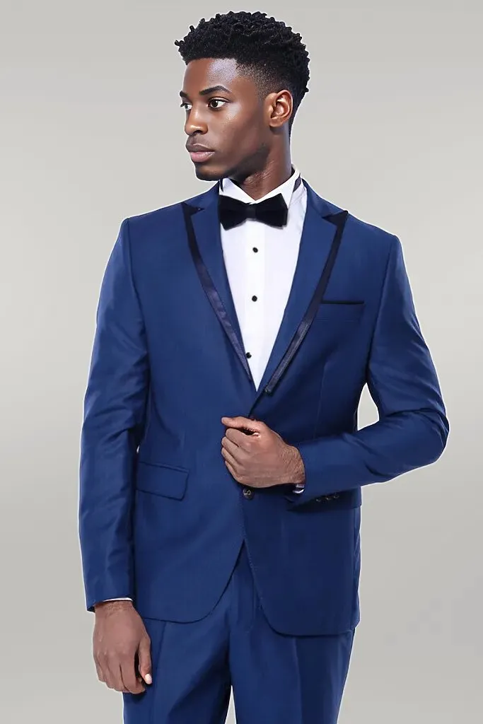 Detachable Lapel Blue Tuxedo | Wessi