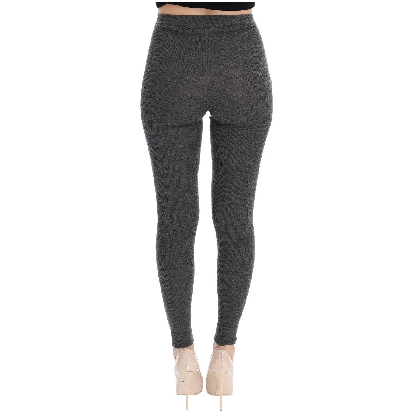 Dolce & Gabbana Chic Gray High Waist Cashmere Tights Pants