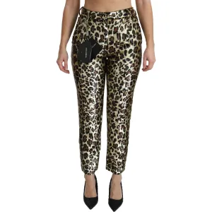 Dolce & Gabbana Chic High Waist Leopard Sequin Pants