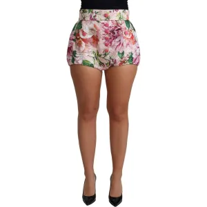 Dolce & Gabbana Chic Pink Floral High-Waist Hot Pants