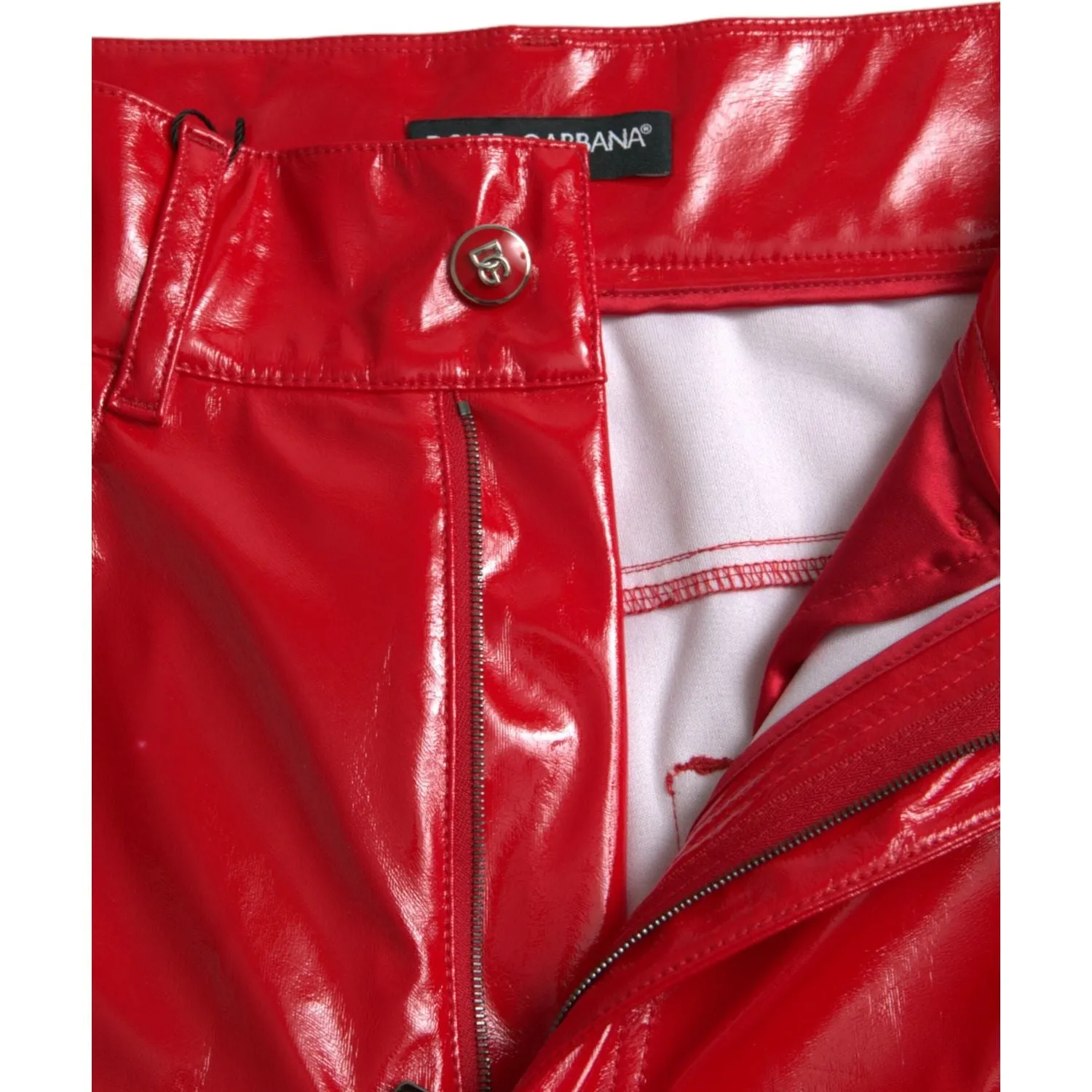 Dolce & Gabbana Chic Red High Waist Skinny Pants