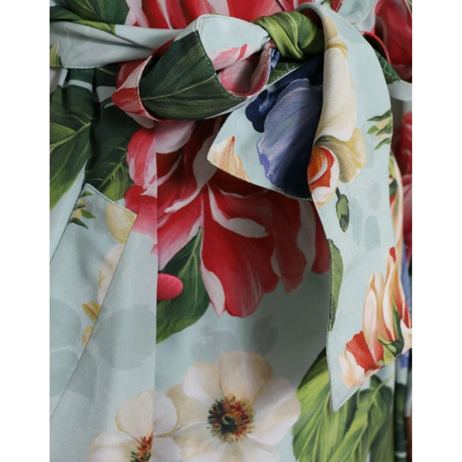 Dolce & Gabbana Elegant Floral Silk Trench Jacket