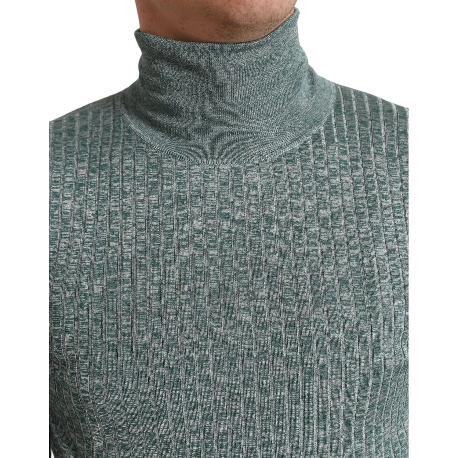 Dolce & Gabbana Elegant Green Turtleneck Pullover Sweater