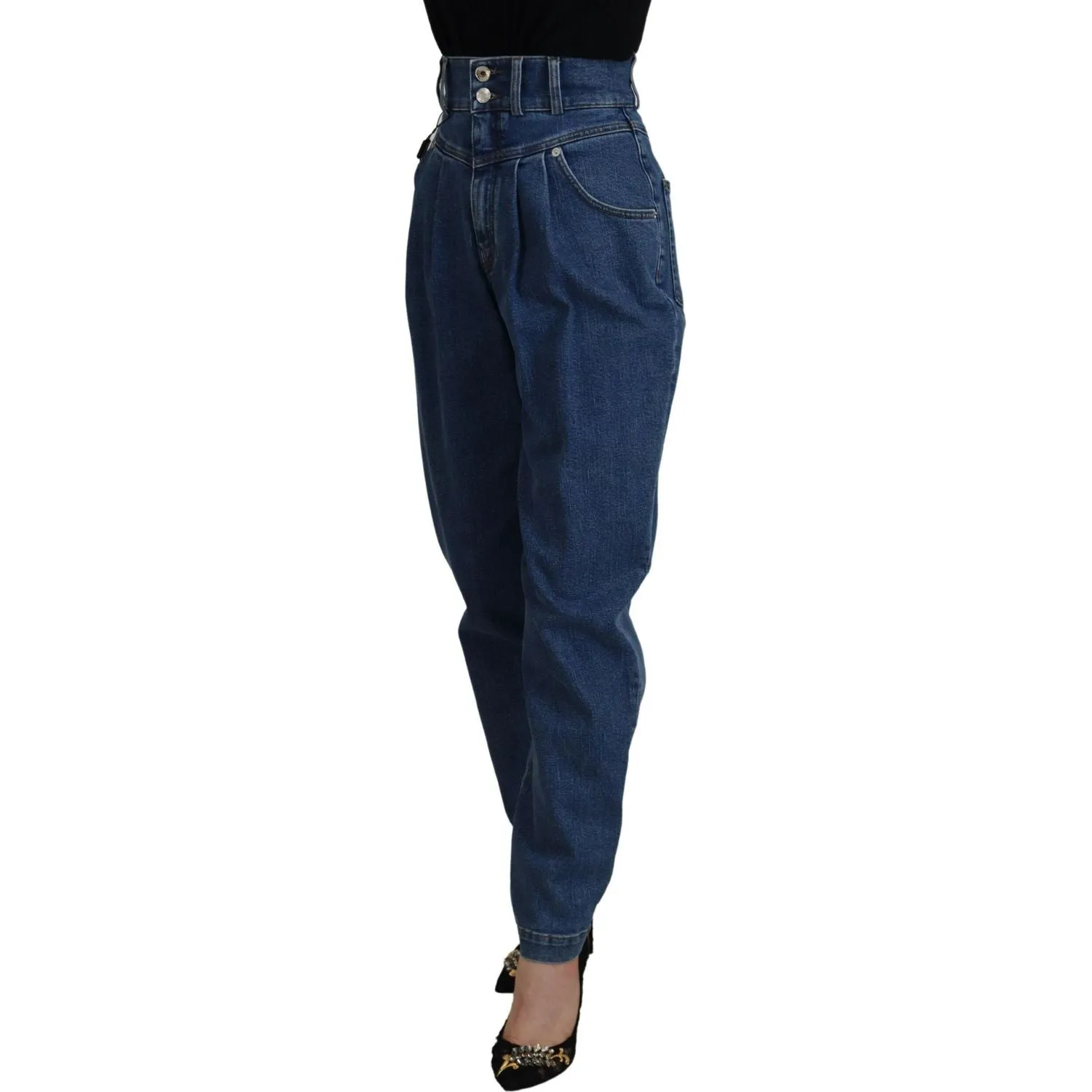 Dolce & Gabbana Elegant High Waist Blue Jeans