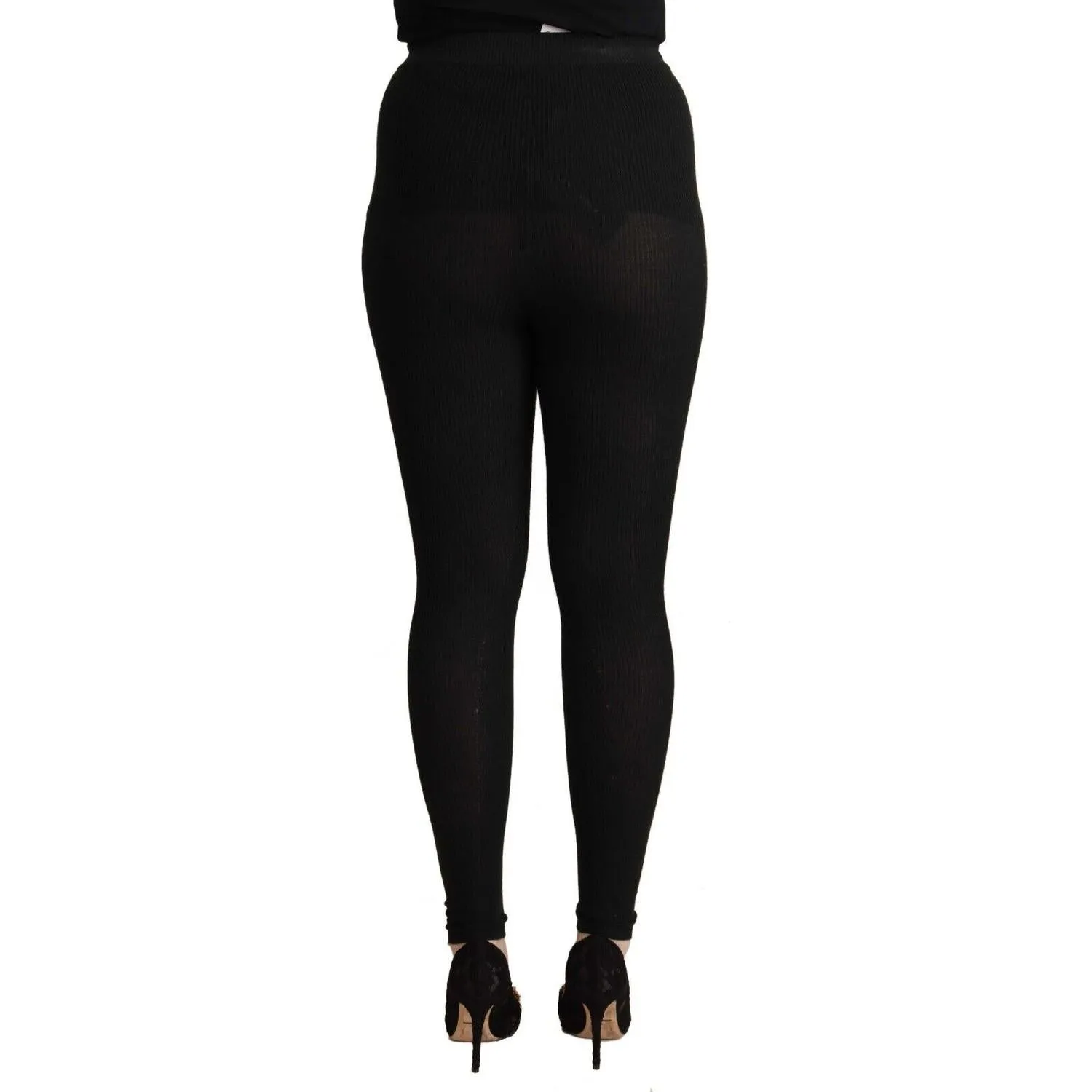 Dolce & Gabbana Elegant High Waist Cashmere-Silk Tights Pants