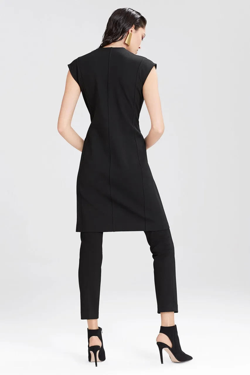 Double Knit Jersey Front Tie Dress