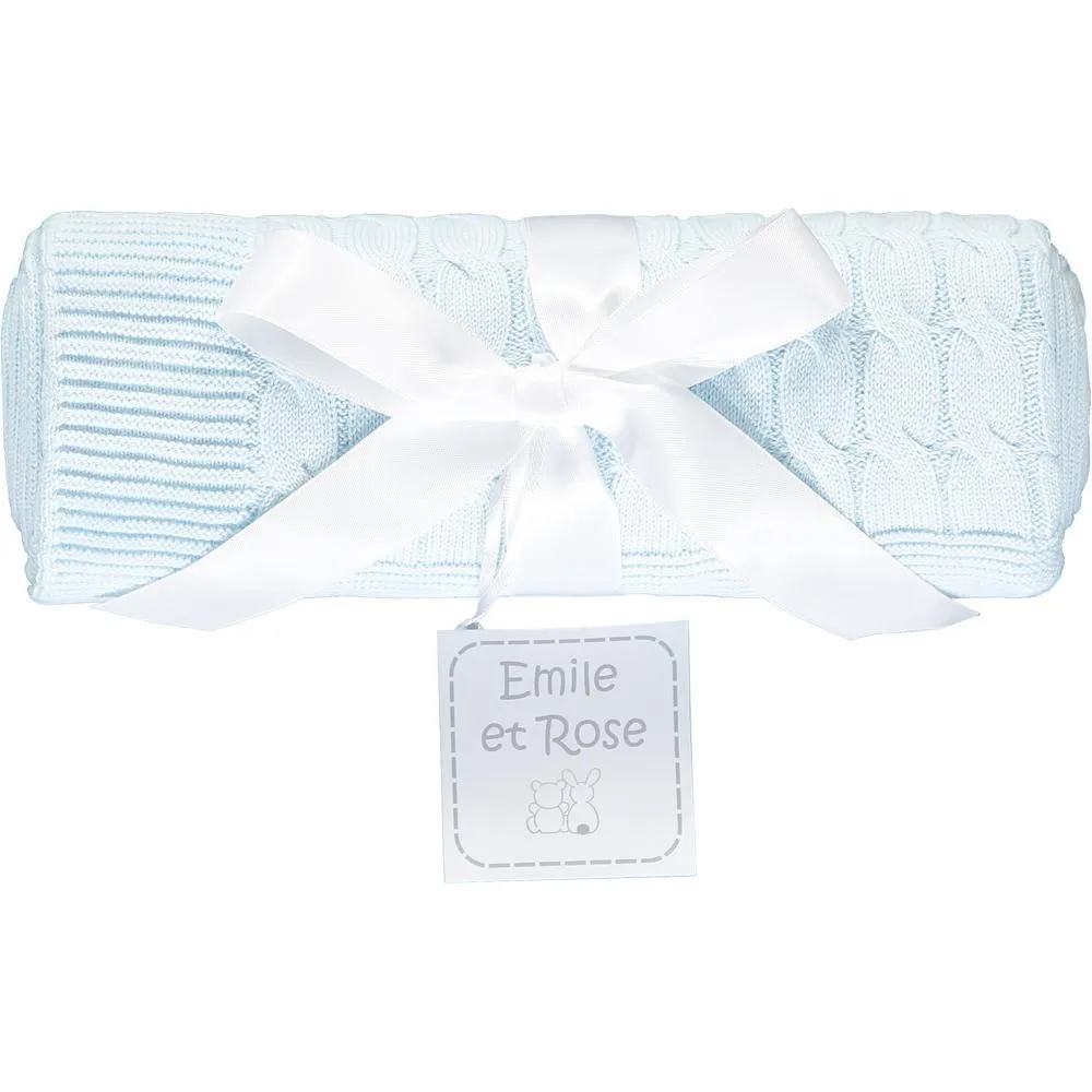 Emile Et Rose New Style Blue Knitted Blanket