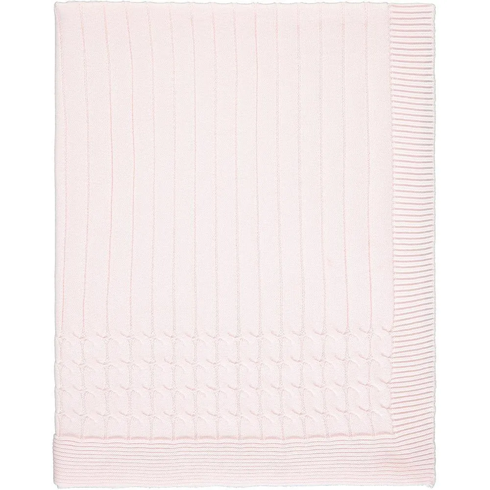 Emile Et Rose Pink Knitted Blanket