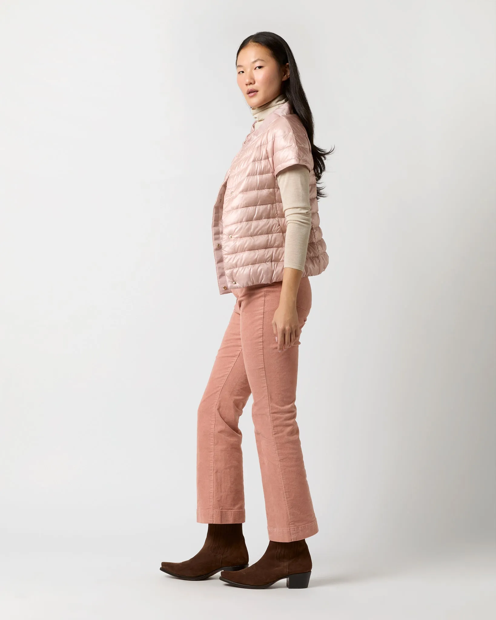 Emilia Cap-Sleeve Jacket in Rose Pink