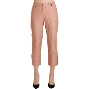 Ermanno Scervino Chic High Waist Cropped Cotton Trousers