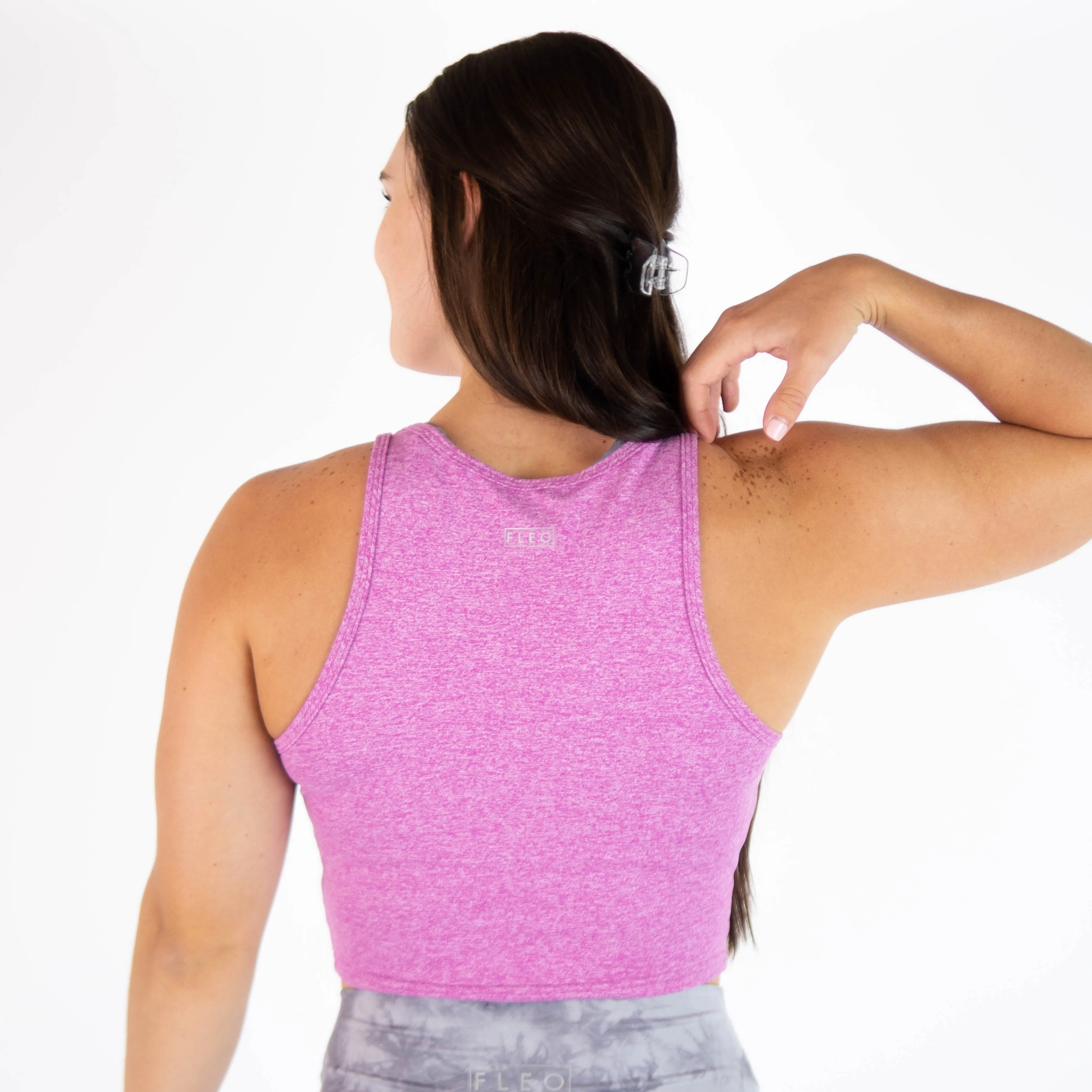 FLEO Tempo Crop Tank - Heather Orchid