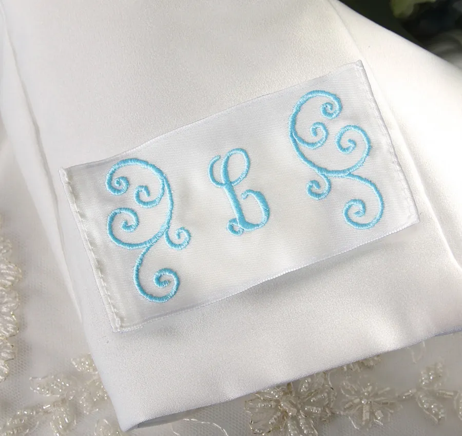 Flourish Initial Wedding Dress Label