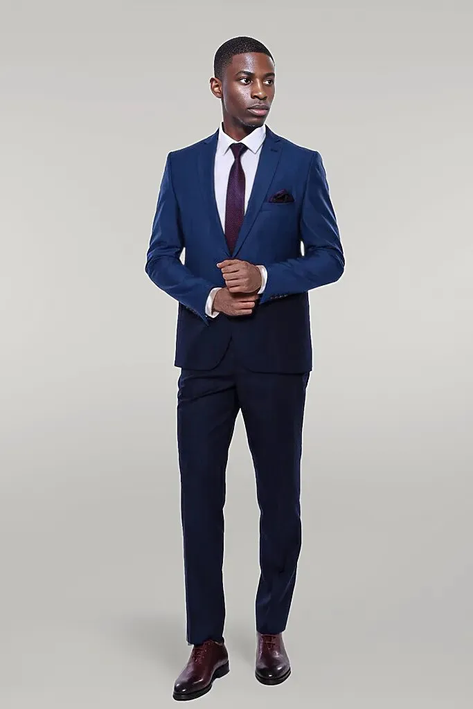 Fragmental Navy Blue Men Suit | Wessi