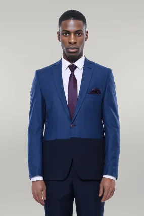 Fragmental Navy Blue Men Suit | Wessi