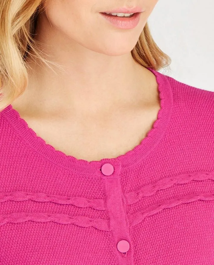 Fuschia Rick Rack Cardigan