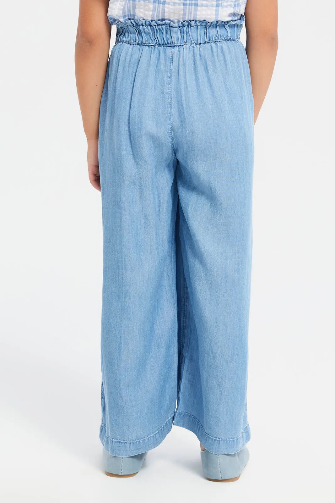 Girls Blue Culottes Trousers