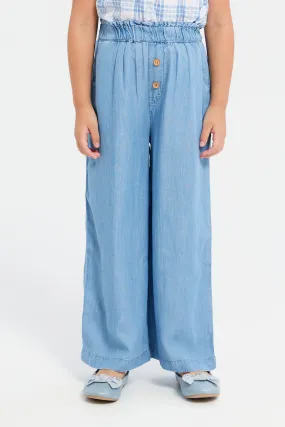 Girls Blue Culottes Trousers