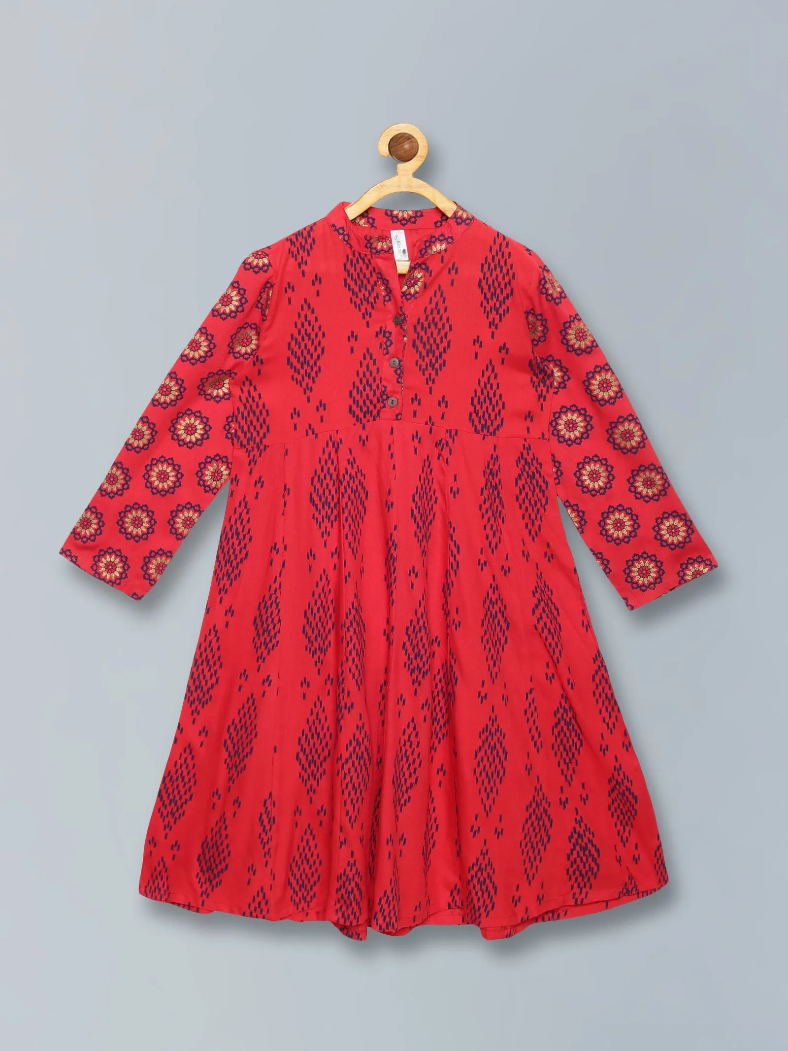 Girls Full Sleeve Printed Kurta & Legging Set