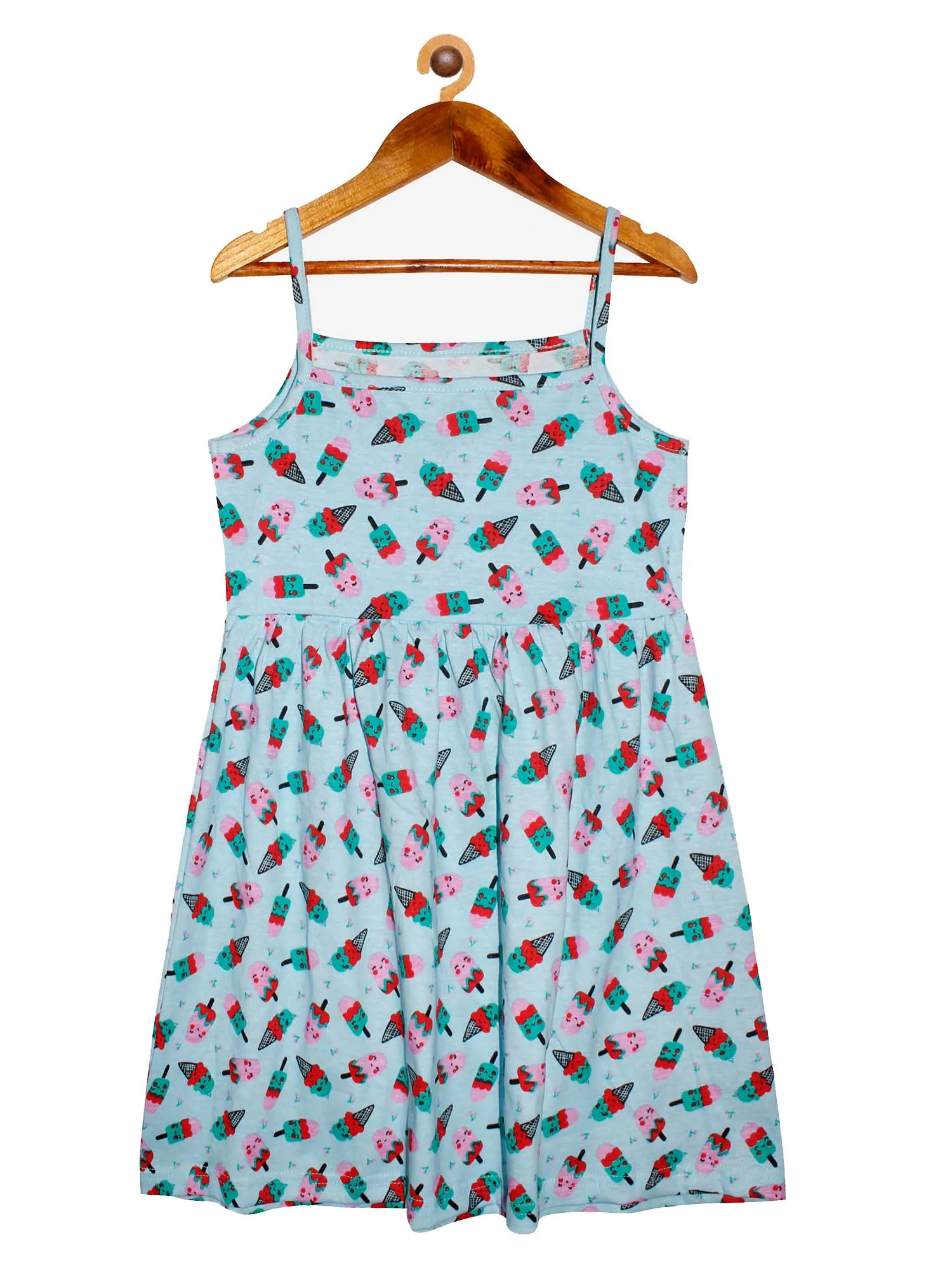 Girls Printed Strap Dress- Pack of 2