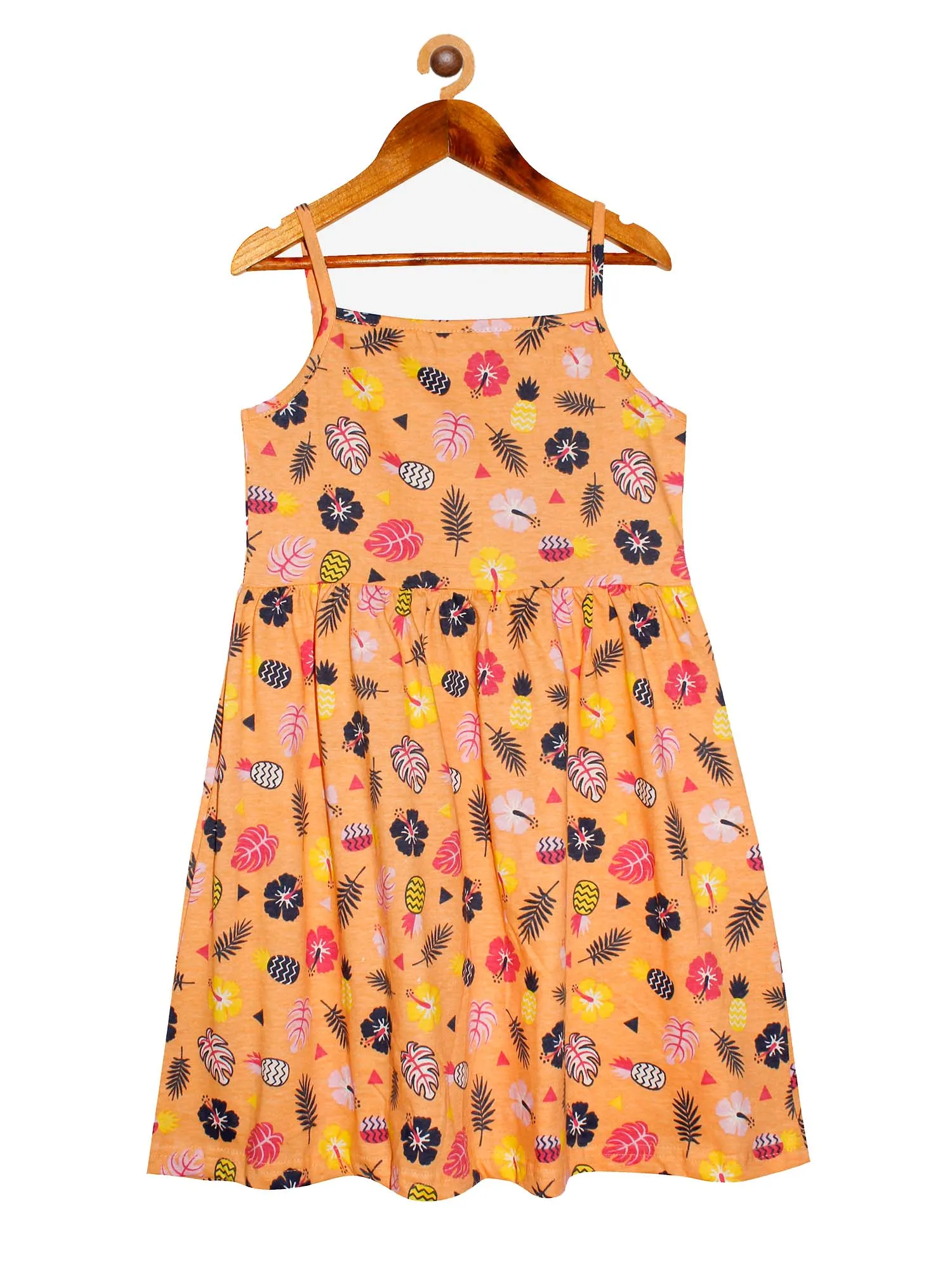 Girls Printed Strap Dress- Pack of 2