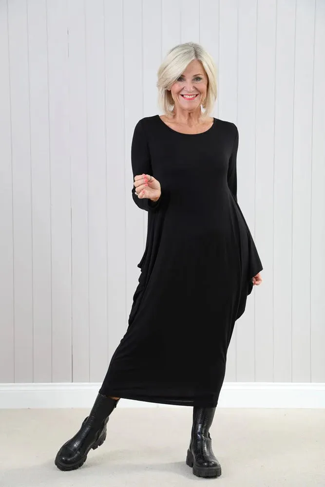 Goose Island Mia Plain Multiway Stretchy Long Sleeved Midi Dress (5 Colours)