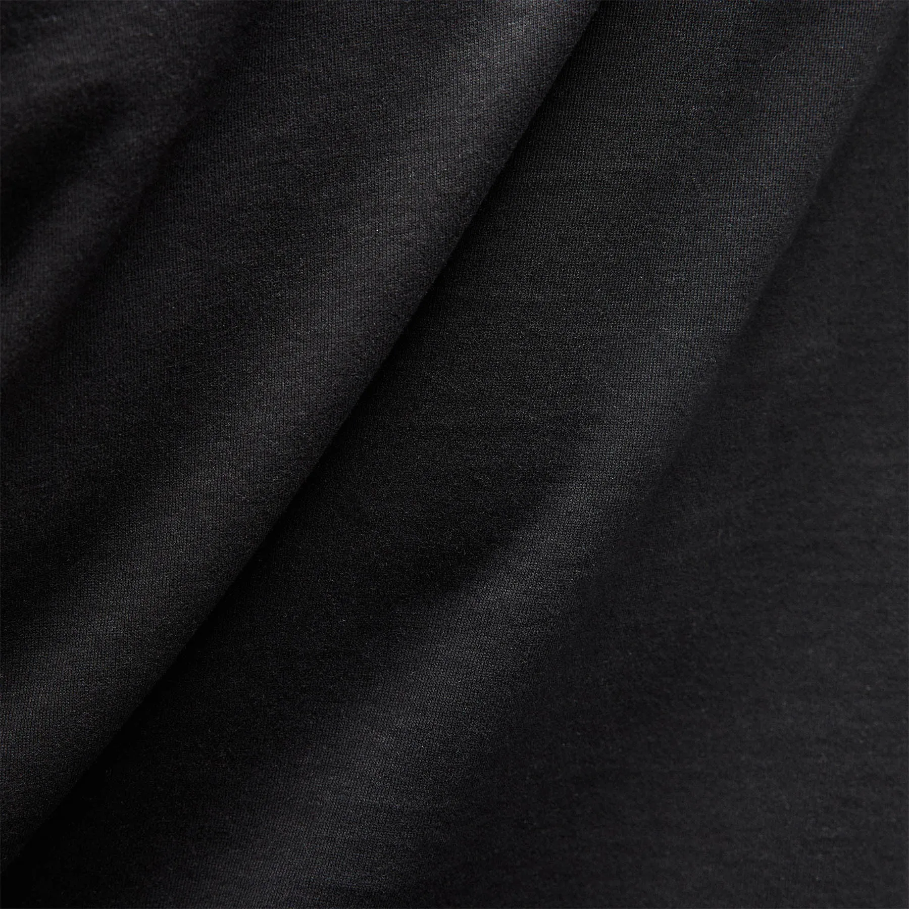 Heavy Luxe Jersey Long Sleeve Polo - Black