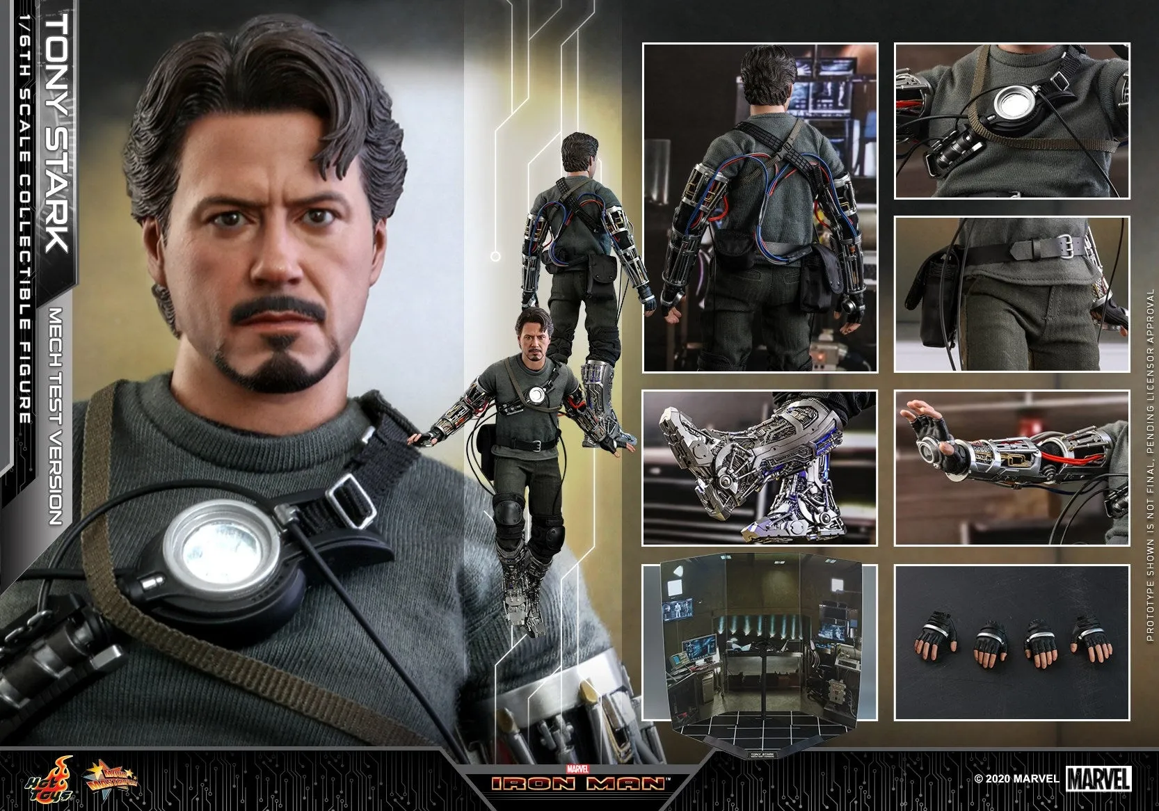 Hot Toys - MMS581 - Iron Man - 1/6th scale Tony Stark (Mech Test Version) Collectible Figure