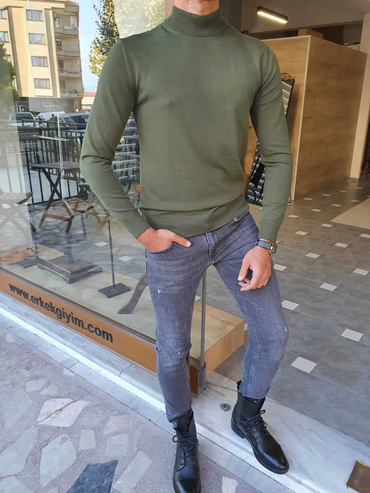 Hunza Green Turtleneck