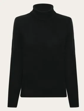 Lambswool roll neck - Black Jet