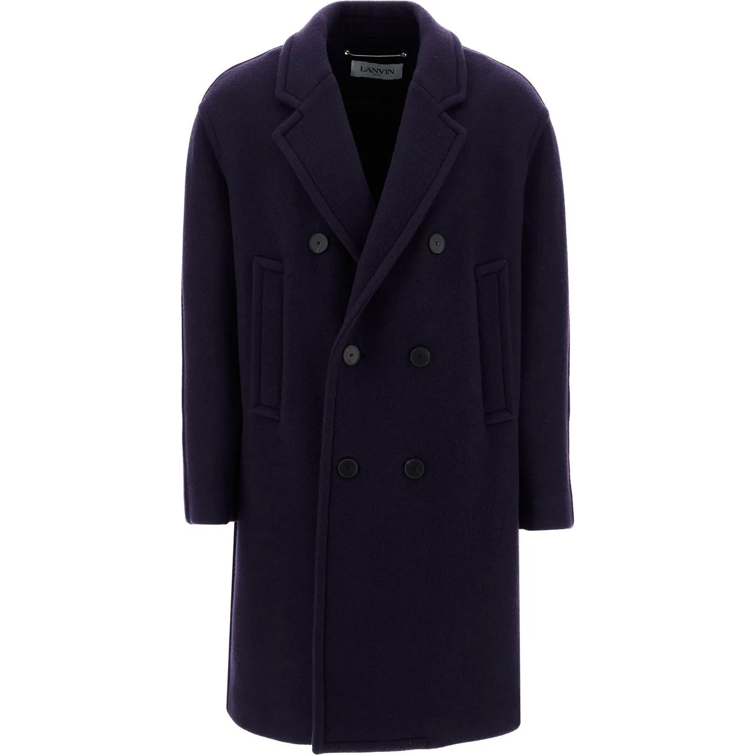 Lanvin double-breasted heavy wool coat