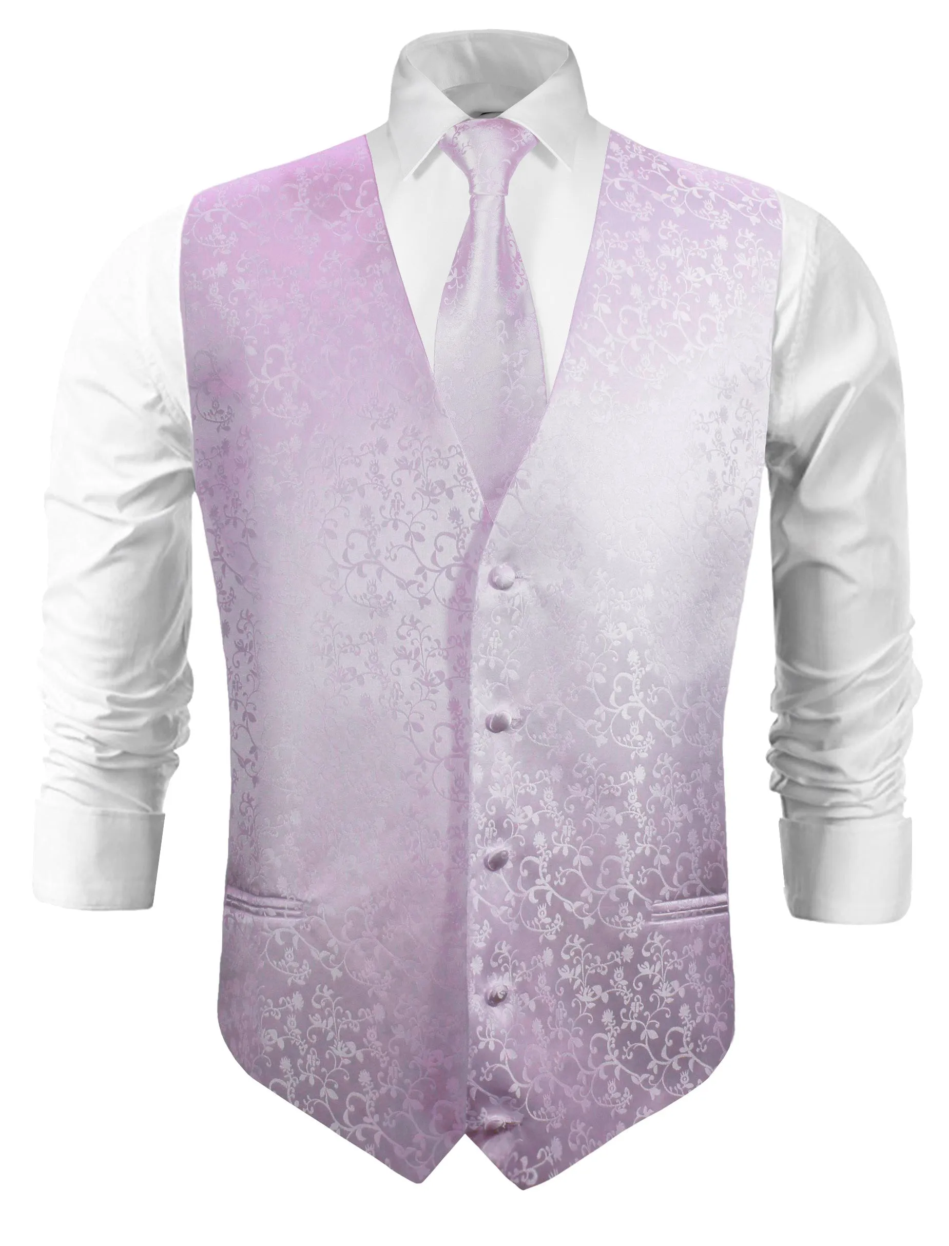 Lavender Vines Tuxedo Vest Set