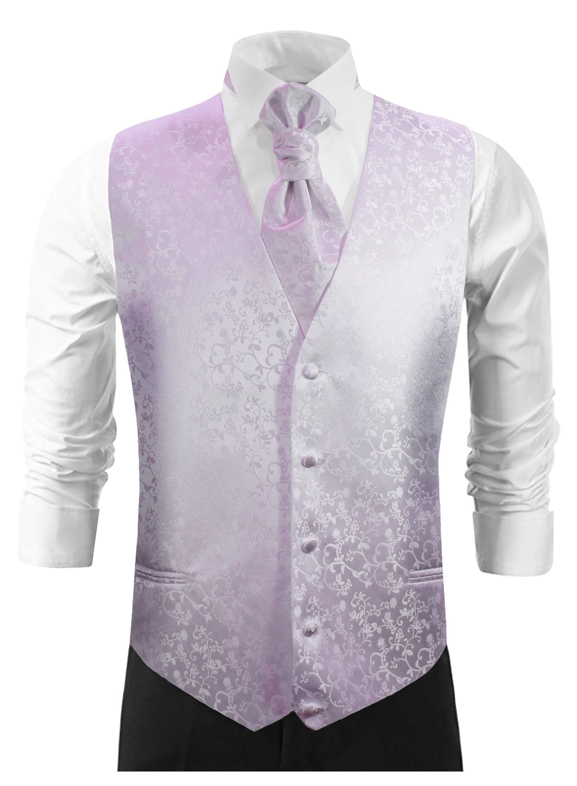 Lavender Vines Tuxedo Vest Set