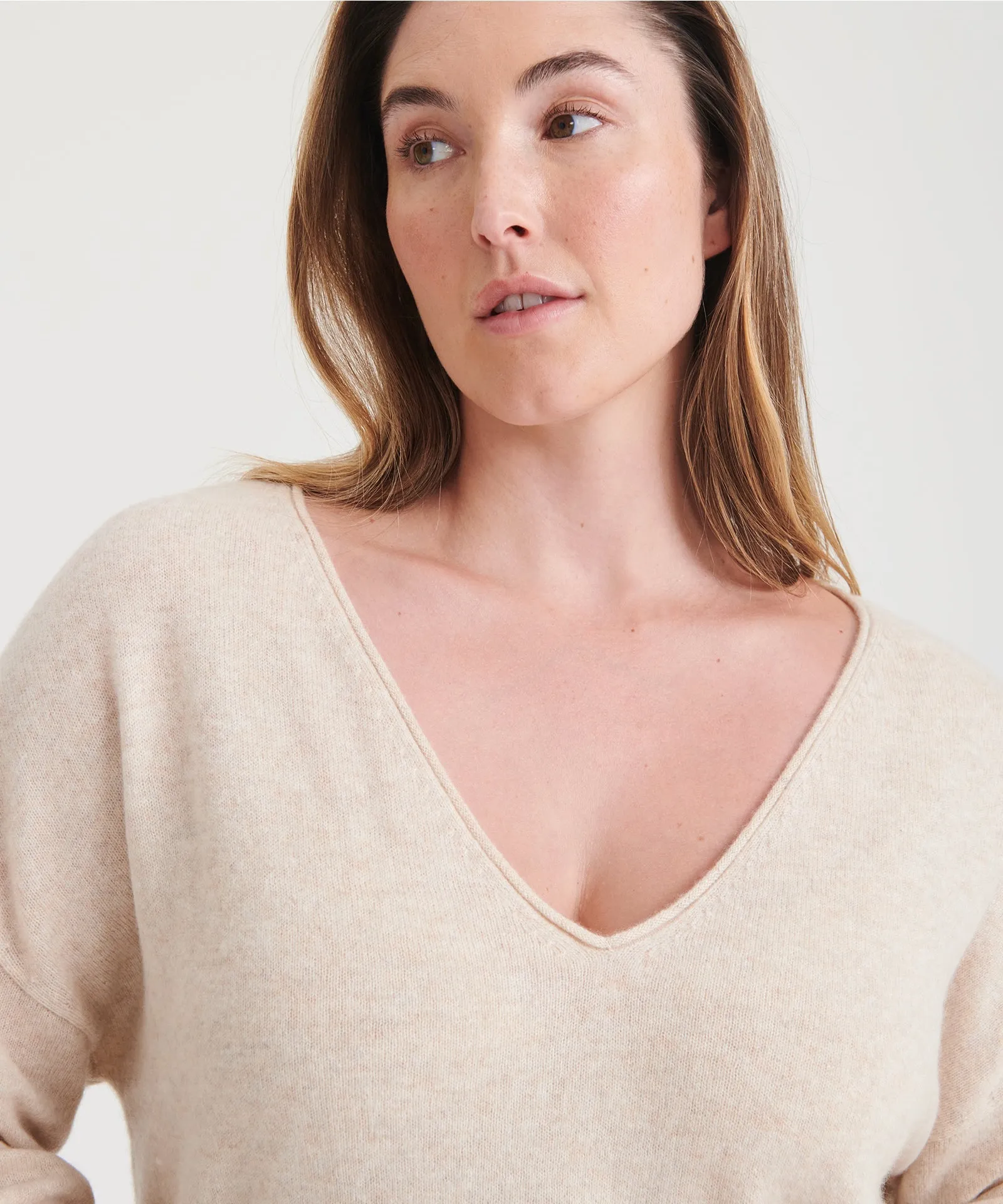 Lightweight Cashmere V-Neck Sweater