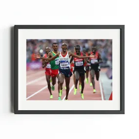 London 2012 Mo Farah 500m Victory Art Print