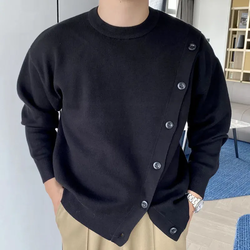 Loose Breasted Split Men's Sweater