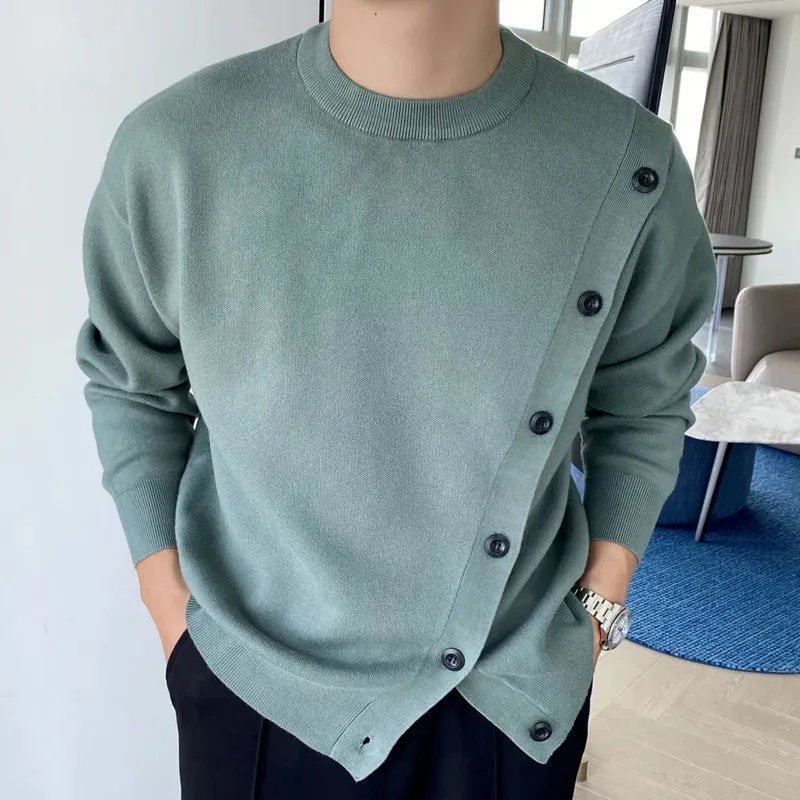 Loose Breasted Split Men's Sweater