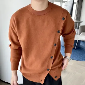 Loose Breasted Split Men's Sweater