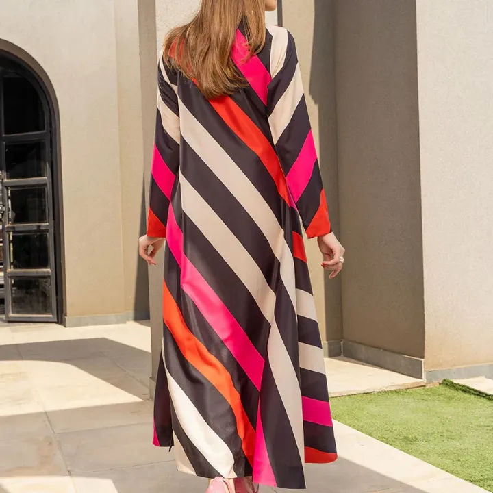 Lounge Wear Striped Printed Kaftan Top MAX002