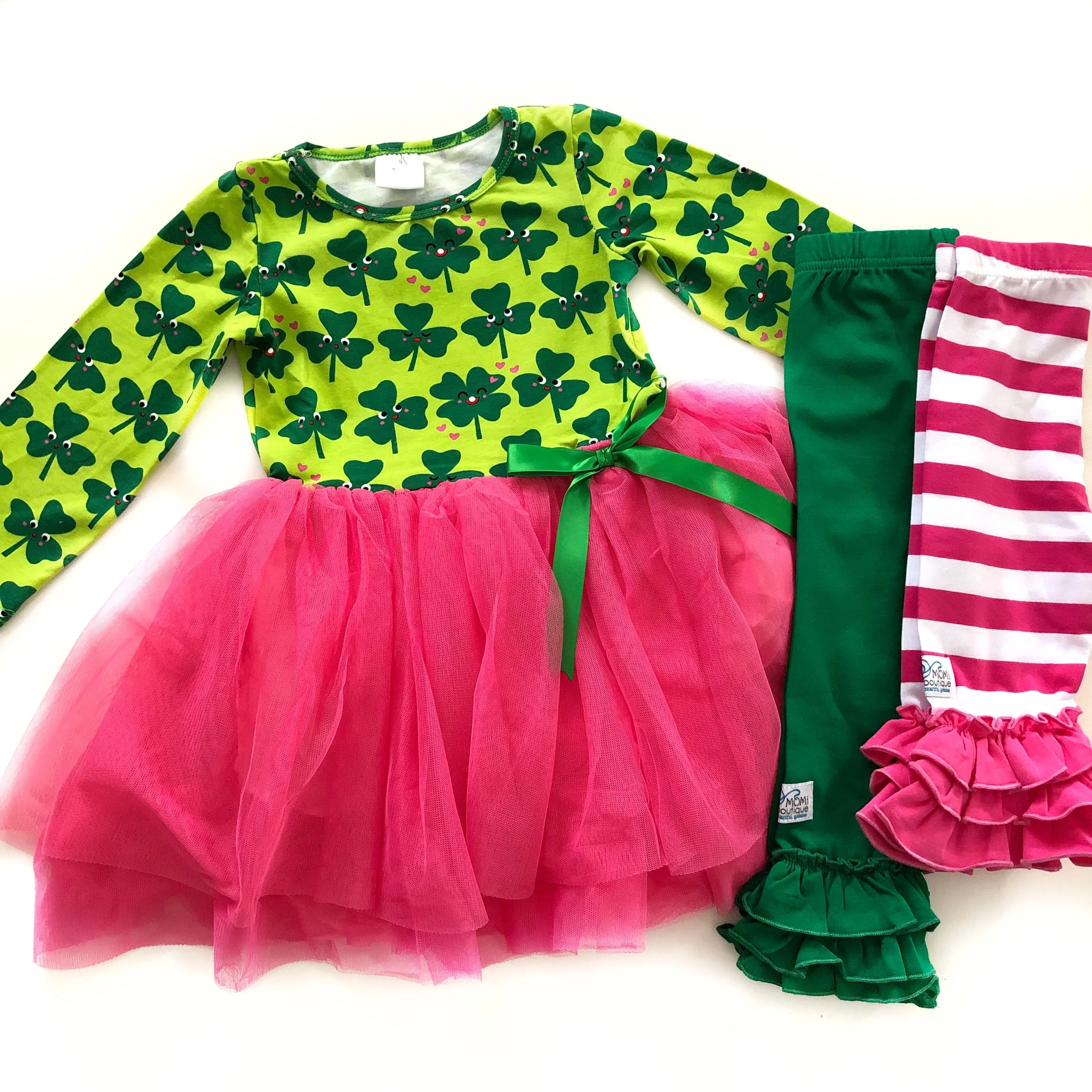 Lucky Clover Party dress   Green Legging